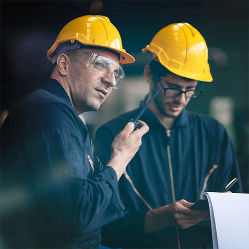 Day rate workers on a job site
